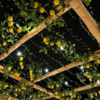 Guirlandes en plastique, citrons artificiels suspendus, fleurs d'eucalyptus artificielles, décoration de plafond pour restaurant, mariage, maison, extérieur