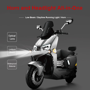 Luz Diurna <span class=keywords><strong>LED</strong></span> para <span class=keywords><strong>Bicicleta</strong></span> Eléctrica de 36V/48V 351LUX IPX4 Impermeable con Luz de Cruce y Bocina - Product Image 4