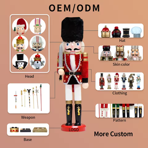 Figurine et jouet de Noël <span class=keywords><strong>Casse</strong></span>-<span class=keywords><strong>Noisette</strong></span> rouge avec ficelle personnalisable Décoration de Noël personnalisée en usine en gros - Product Image 6