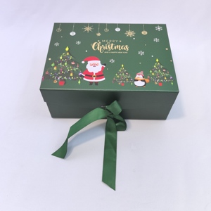 Bán Buôn Hộp Quà Tặng Giáng Sinh Sang Trọng Cao Cấp Món Quà Giáng Sinh Bao Bì Màu Xanh Lá Cây Giáng Sinh Hộp Quà Tặng Bao Bì Giáng Sinh Mặt Hàng Quà Tặng - Product Image 1