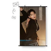 Toptan KPOP bts Boys JUNG KOOK JK ben hala fotoğraf goblen kumaş Poster JUNGKOOK asılı resimler