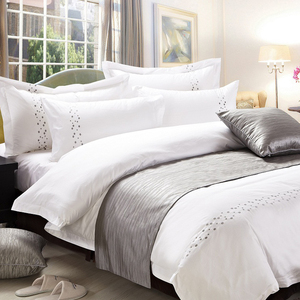 100% bông hiện đại bộ đồ giường khách sạn được trang bị & tấm phẳng duvets và tấm Ga Trải Giường gối trường hợp Duvet cover - Product Image 5