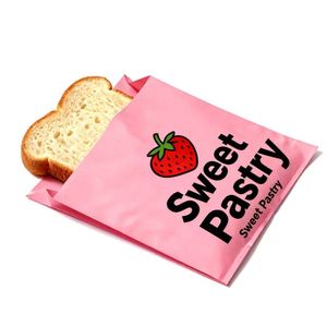 Sacs alimentaires en papier écologiques résistants à la graisse avec logo personnalisé pour sandwichs, toasts, boulangerie, supermarché, emballage à emporter - Product Image 5