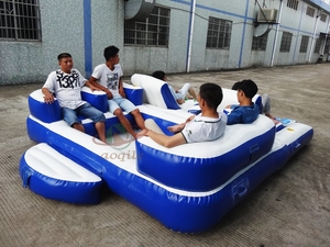 Mới nhất Đảng bè cho hồ nước trò chơi thể thao nhiệt đới <span class=keywords><strong>Tahiti</strong></span> Inflatable nổi đảo Lounger - Product Image 3