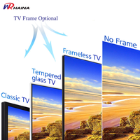 Téléviseur intelligent 4K HAINA en gros, 50, 55, 65, 75, 85 pouces, Android TV avec Wi-Fi intégré, Bluetooth et télécommande vocale