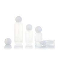 30ml 50ml 120ml Bouteilles de pulvérisation en verre vides portables givrées carrées transparentes avec couvercle rond Pompe pour diffuseur de parfum crème
