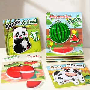 Rompecabezas de Madera 3D <span class=keywords><strong>Montessori</strong></span> Q&M, Bloques de Alfabeto de Animales, Juego de Rompecabezas de Historias Cognitivas, Juguetes Educativos para Niños de 0 a 3 Años - Product Image 1