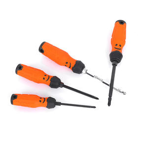 Juego de destornilladores de doble uso con revestimiento naranja, puntas magnéticas de cabeza plana y Phillips para herramientas de reparación doméstica - Product Image 1