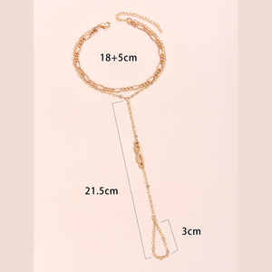 New Design Elegant <strong>Ring</strong> <strong>Bracelet</strong> Gold Fashion Chain and Link <strong>Bracelets</strong> Creative Infinity Finger Chain <strong>Ring</strong> <strong>Bracelet</strong> for Women - Product Image 6