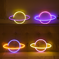Enseigne néon LED Planète Lune Étoile Nuage Décoration Murale pour Chambre Fête Mariage Bar Maison Magasin Art Décoration Éclairage