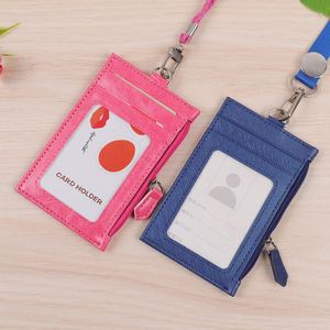 Elanmei Small Wholesale Fashion Multi-<b>Card</b> Slot PU Zipper Coin Purse <b>Business</b> <b>Card</b> <b>Holder</b> 1.5mm Thick Lightweight Solid Color - Product Image 1