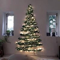 DIY Weihnachtsbaum-Lampe & Dekorative Wandlampe mit LED Warmweißen Lichtern Batteriebetrieben Umweltfreundlich Nordischer Stil für Innenbereich
