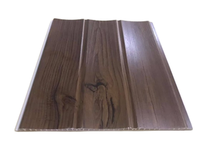 China Material decorativo Laminado Marrón PVC <span class=keywords><strong>Madera</strong></span> Panel de pared plana Paneles de PVC para Interior - Product Image 5