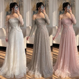 Robe de soirée Serene <span class=keywords><strong>Hill</strong></span> LA73333, beige luxueux, style arabe, Dubai, célèbre designer, coupe A, 2026, pour mariage et soirée - Product Image 6