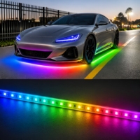 Anpassbares Premium Unterboden-Beleuchtungsset IP68 Wasserdicht RGBIC LED Auto-Unterbodenbeleuchtung 6-teilig mit Lauflichteffekt für Fahrzeuge