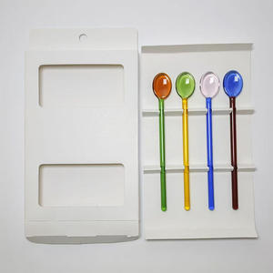 Accesorios de Bar, Pajitas Onduladas de Vidrio para Beber con Cepillo de Limpieza - Product Image 4