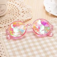 Lunettes de rave kaléidoscope 2026 – Lunettes fantaisie à prisme de diffraction pour Halloween, Noël, fêtes – en plastique cool pour la décoration de fête