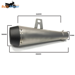 Silenciador de Escape Universal para Motocicleta Bulls Motor, Tubo de Escape Modificado, Silenciador 2MM4, Escape GP - Product Image 3