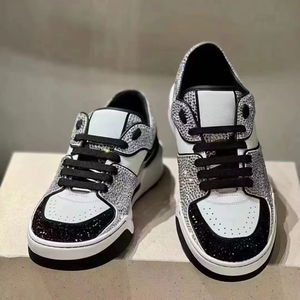 American-style trendy breathable fashionable casual <b>shoes</b> with luxurious diamond-encrusted laces for walking - Product Image 1