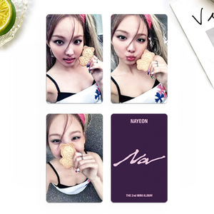 3/5 unids/set KPOP <span class=keywords><strong>Nayeon</strong></span> NA 2 ° álbum en solitario Selfie Photocards doble cara lindo moda Lomo tarjetas postales Fans colección regalos - Product Image 5