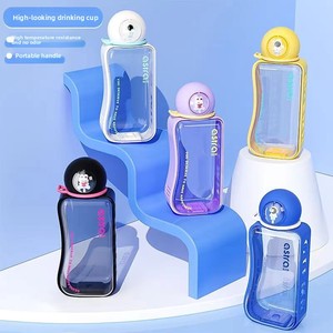 Sommer New Style High Appearance Level Plastik becher Tragbare süße Kinder Wasser flasche Outdoor Große Kapazität Outdoor Sport flasche - Product Image 1