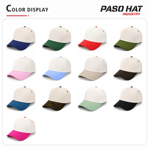 Cappellino da Baseball Strutturato a 5 Pannelli Bicolore con Tessitura Diagonale in Cotone, Logo Personalizzato, Prezzo all'Ingrosso - Product Image 3