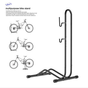 Soporte de suelo para bicicleta, estante de estacionamiento, soporte de almacenamiento para <span class=keywords><strong>garaje</strong></span> para bicicleta, interior, exterior, montaña, bicicletas de carretera, soporte vertical para bicicleta - Product Image 2
