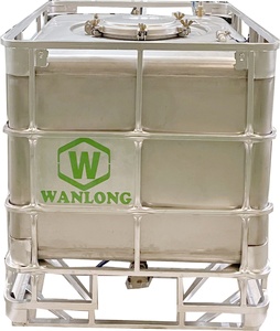 Conteneur IBC en acier inoxydable de qualité alimentaire Wanlong pour liquides dangereux avec cadre de sécurité 1000L 4 voies pour chariot élévateur - Product Image 5
