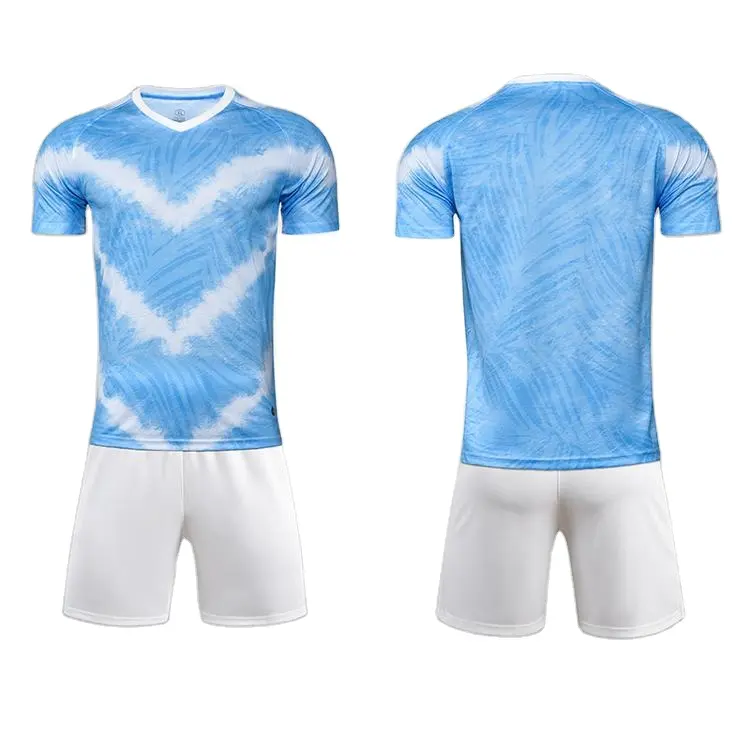 2022 New Custom Design Hochwertige Blanc Fußball Maillot Fuß Kit Training Mesh Weste Chine Rose Lila Noir Blanc Blue Jersey