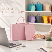 Ensemble cadeau créatif : Sacs en feutre macaron aux couleurs bonbon, carnet A5, stylet et stylo métallique