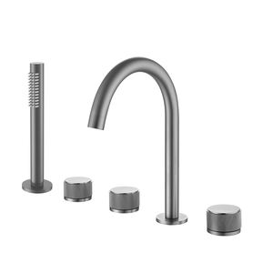 Robinet <span class=keywords><strong>de</strong></span> lavabo en cascade moderne monté sur le lavabo Remplisseur <span class=keywords><strong>de</strong></span> <span class=keywords><strong>baignoire</strong></span> en laiton chromé Robinet <span class=keywords><strong>de</strong></span> <span class=keywords><strong>baignoire</strong></span> en laiton massif avec douchette - Product Image 4
