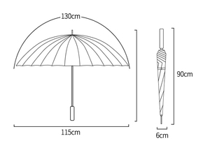 Paraguas largo para hombre, sombrilla resistente a la lluvia, al sol y al viento, accesorio Manual de estilo de negocios, gran oferta, 24 varillas - Product Image 6