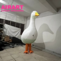 Robe d'animaux de cirque costume d'oie gonflable, costume de canard de dessin animé gonflable pour les idées de fête