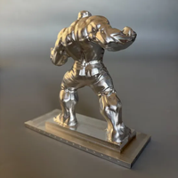 Statue en alliage d'aluminium Hulk usinée CNC / Service de prototypes d'impression 3D personnalisés avec production et expédition rapides dans le monde entier