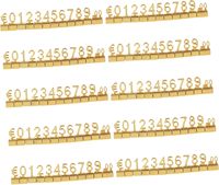 Señales de exhibición de precio de mini Dólar de Metal dorado de lujo ajustable Patrón de cubo de logotipo personalizable para tienda minorista