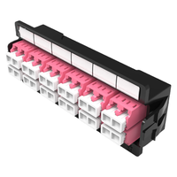 Panel Adaptor Patch Fiber Optik DLC LC Model FS-DLC12 dari Plastik untuk Penggunaan FTTH/Datacenter