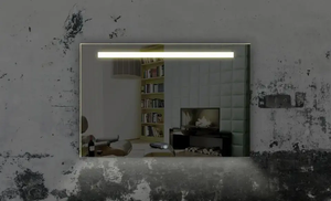 การตกแต่ง2025ที่ทันสมัยติดผนังเซ็นเซอร์อัจฉริยะไฟ LED backlit โต๊ะเครื่องแป้งป้องกันหมอกสว่างตกแต่งห้องน้ำกระจกห้องน้ำพร้อมการแสดงเวลาเฟอร์นิเจอร์ห้องนั่งเล่น - Product Image 6