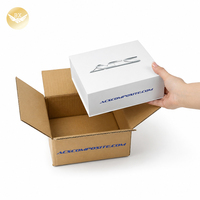 Carton d'expédition en kraft ondulé personnalisé pour boîte cadeau magnétique, emballage extérieur de protection