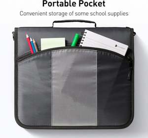 Sangle d'épaule à 3 anneaux BSCI de 2 pouces, Trapper Keeper, multi-poches, échantillon gratuit, fabriqué en polyester durable, modèle Jiayuan 0566 - Product Image 5