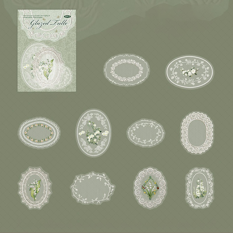 Réseau de fleurs en verre transparent