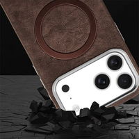 Étuis de luxe magnétiques en cuir PU pour téléphones portables iPhone 17 16 15 14 13 12 Pro Max 17 Air avec cadre électroplaqué et protection antichoc