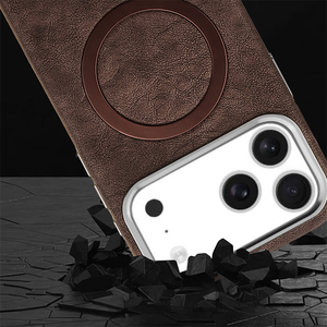 Fundas Magnéticas de Lujo de Cuero PU para Teléfonos Móviles iPhone 17 16 15 14 13 12 Pro Max 17 Air con Marco Electrochapado y Protección Antigolpes - Product Image 6