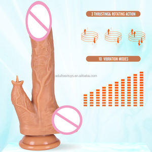 Vibratore per coniglio da 9 pollici donna Vagina G-Spot capezzolo stimolatore per clitoride Dildo rotante telescopico con spinta in <span class=keywords><strong>Silicone</strong></span> - Product Image 5