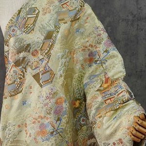 Nouveau style de tissu jacquard chinois en brocart Song avec fil doré tissé pour costume Tang - Product Image 3