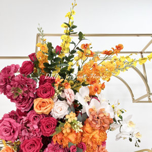 พื้นหลังดอกไม้งานแต่งงานปรับแต่งได้พื้นหลังเวทีเหตุการณ์สัมผัสจริงสีแดงดอกไฮเดรนเยียพื้นหลังสำหรับโอกาสวันฮาโลวีน - Product Image 4