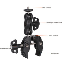 SORRISO Premium métal crabe pince pince bras magique 360 degrés rotule 1/4 "3/8" pour caméra vidéo numérique moto guidon