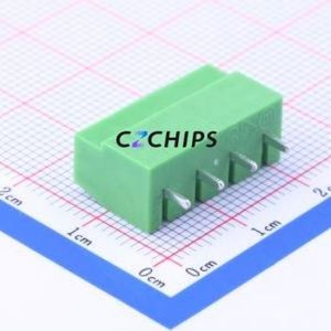 PA001-4P Screw Terminal Block Through hole Component (THT),P=5mm Connector ( Construction: 1x4P )( Pitch: 5mm )( Color: Green ) - Product Image 1