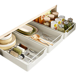 Organisateur d'armoire en acier au carbone avec tiroir <span class=keywords><strong>coulissant</strong></span> de taille réglable pour étagère de <span class=keywords><strong>rangement</strong></span> de <span class=keywords><strong>cuisine</strong></span> - Product Image 5