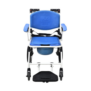 Kaidibang Foldable <b>Commode</b> <b>Chair</b> Royal Blue With Footstool For Elderly And Disabled Hospital Use - Product Image 3