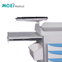 Chariot médical moderne MEDIGE MGE-T18A3, nouveau modèle, grande capacité, chariot de secours, chariot à médicaments, garantie 5 ans, certifié CE